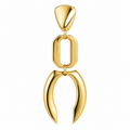 Golden geometric drop earring