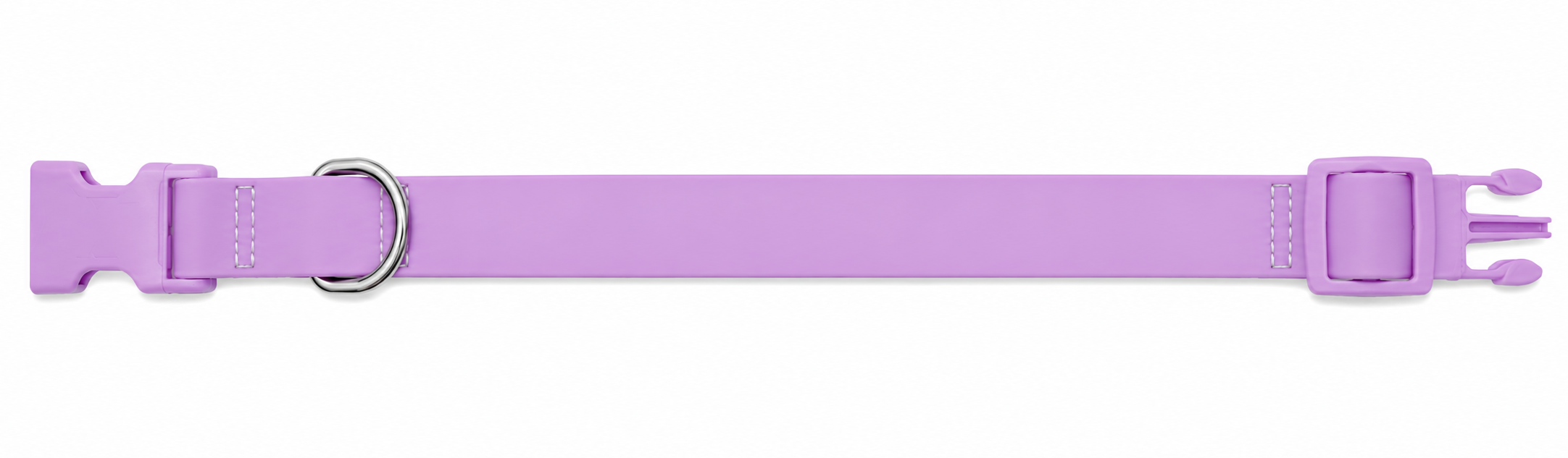 A light purple adjustable strap with a metal D-ring and plastic buckle, shown horizontally on a plain white background.